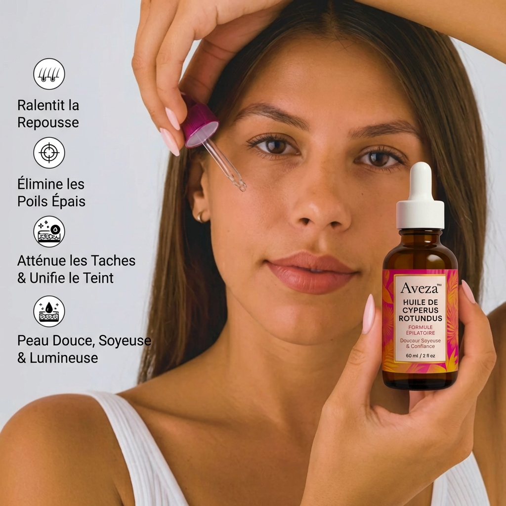 Huile Aveza™ — Anti-Repousse Naturelle